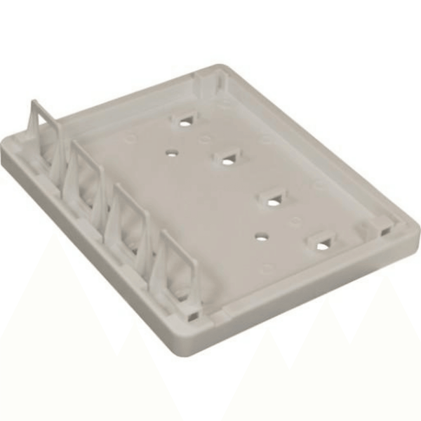 Blank Surface Mount Box, 4-Port - J2R Cabling Supplies 