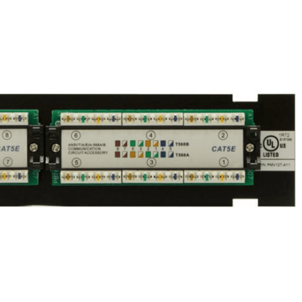 CAT5e 12 Port Ethernet Mini Patch Panel - J2R Cabling Supplies 