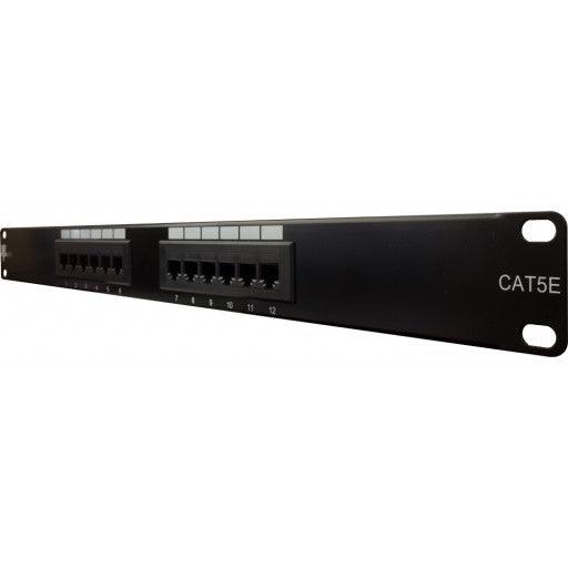 CAT5e 12 Port Ethernet Patch Panel - J2R Cabling Supplies 