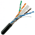 CAT6 550MHz Direct Burial Outdoor Cable 1000ft. Gel Filled - Black - J2R Cabling Supplies 